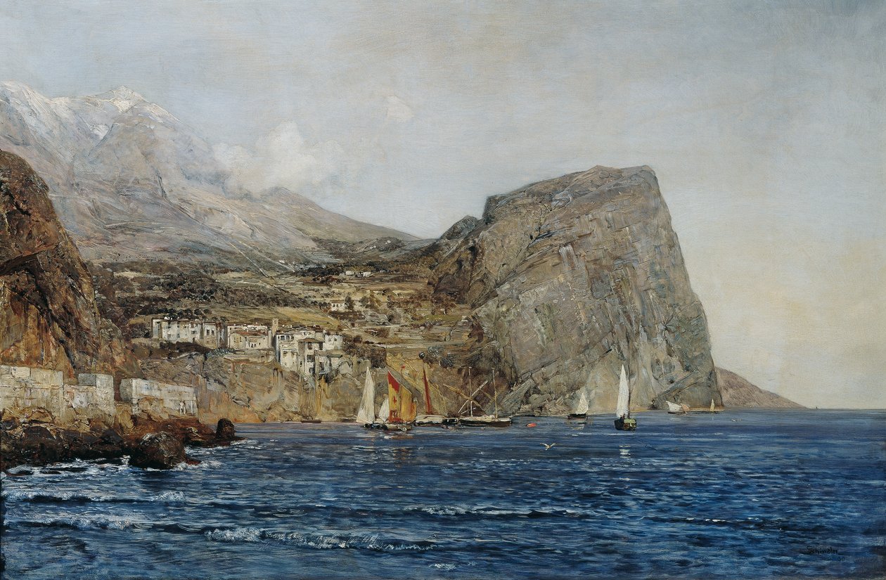 Kustlandschap in Dalmatië door Emil Jakob Schindler