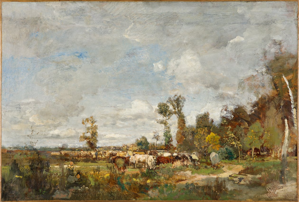 Grazend vee in Holland door Emil Jakob Schindler