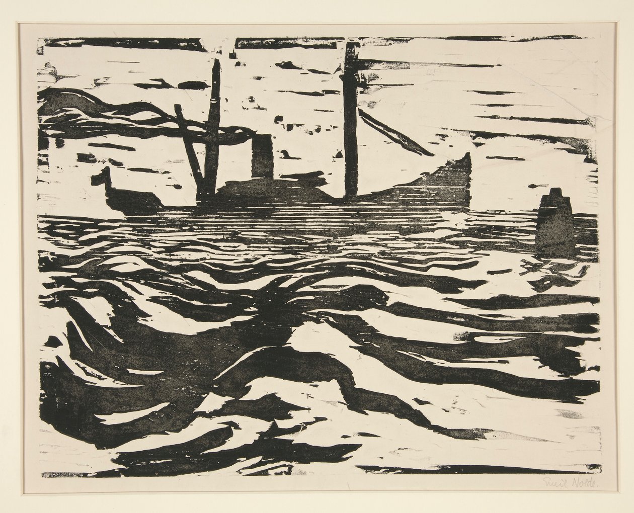Vissersstoomboot door Emil Nolde
