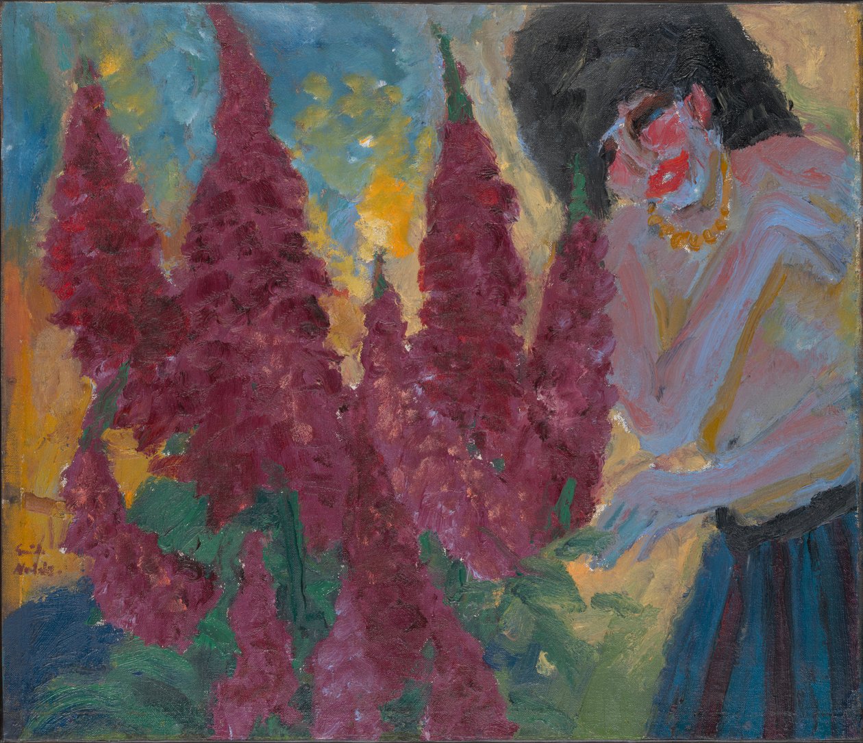 Ochtend in de bloementuin door Emil Nolde