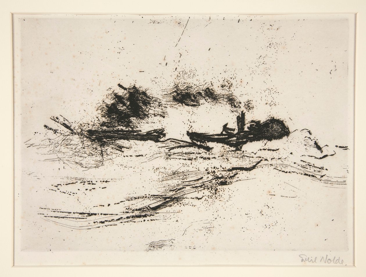 Schlepper (Sleepboot) door Emil Nolde
