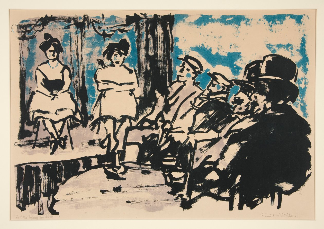 Tingel-Tangel III door Emil Nolde