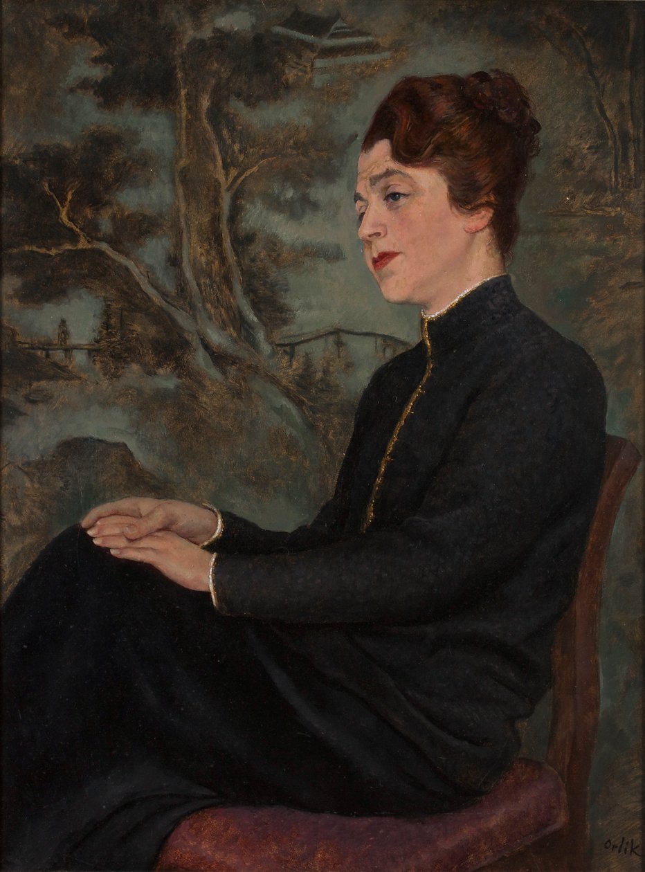 Damesportret door Emil Orlik