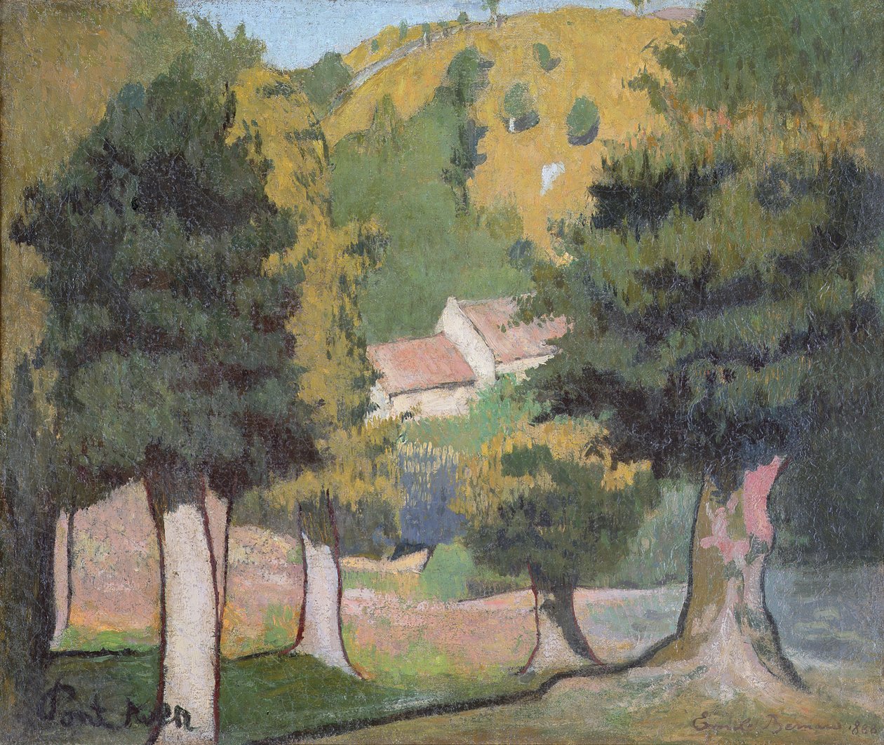 Landschap bij Pont-Aven door Emile Bernard