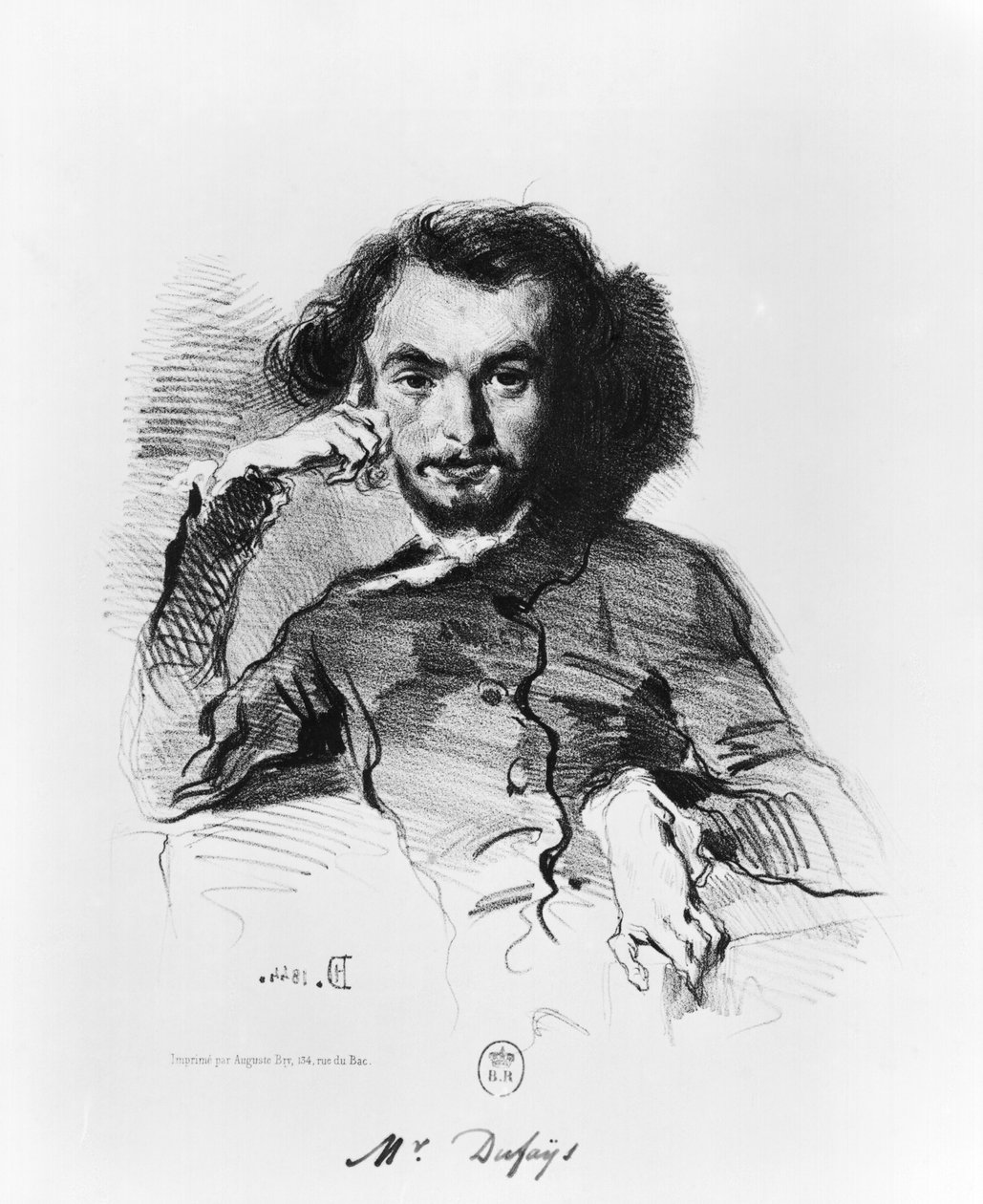 Charles Baudelaire (1821-67) 1844 door Emile Isidore Deroy