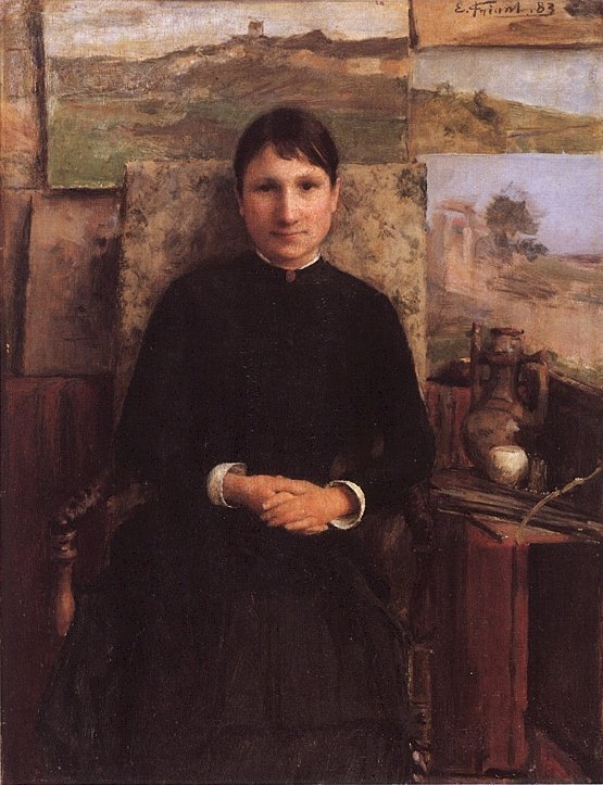Portret van Madame Petitjean door Emile Friant