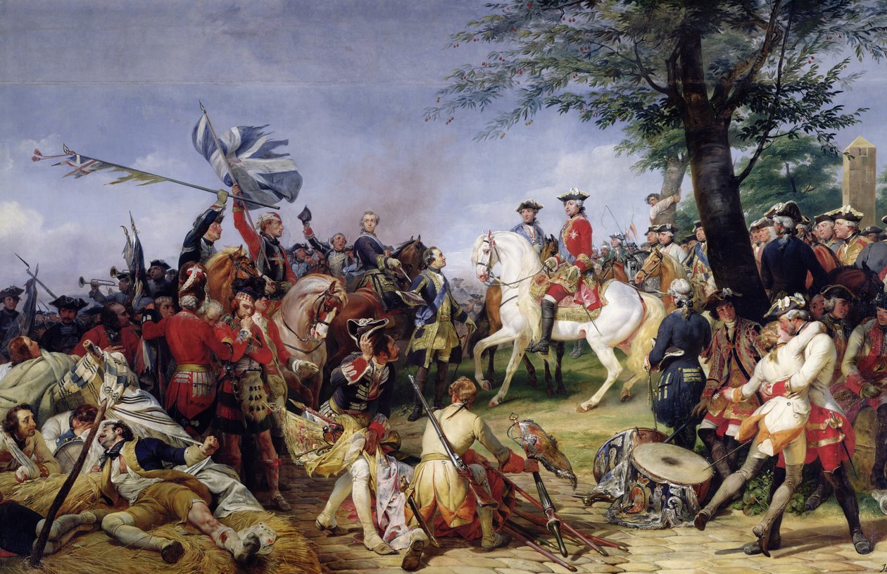 De Slag bij Fontenoy, 11 mei 1745, 1828 door Emile Jean Horace Vernet
