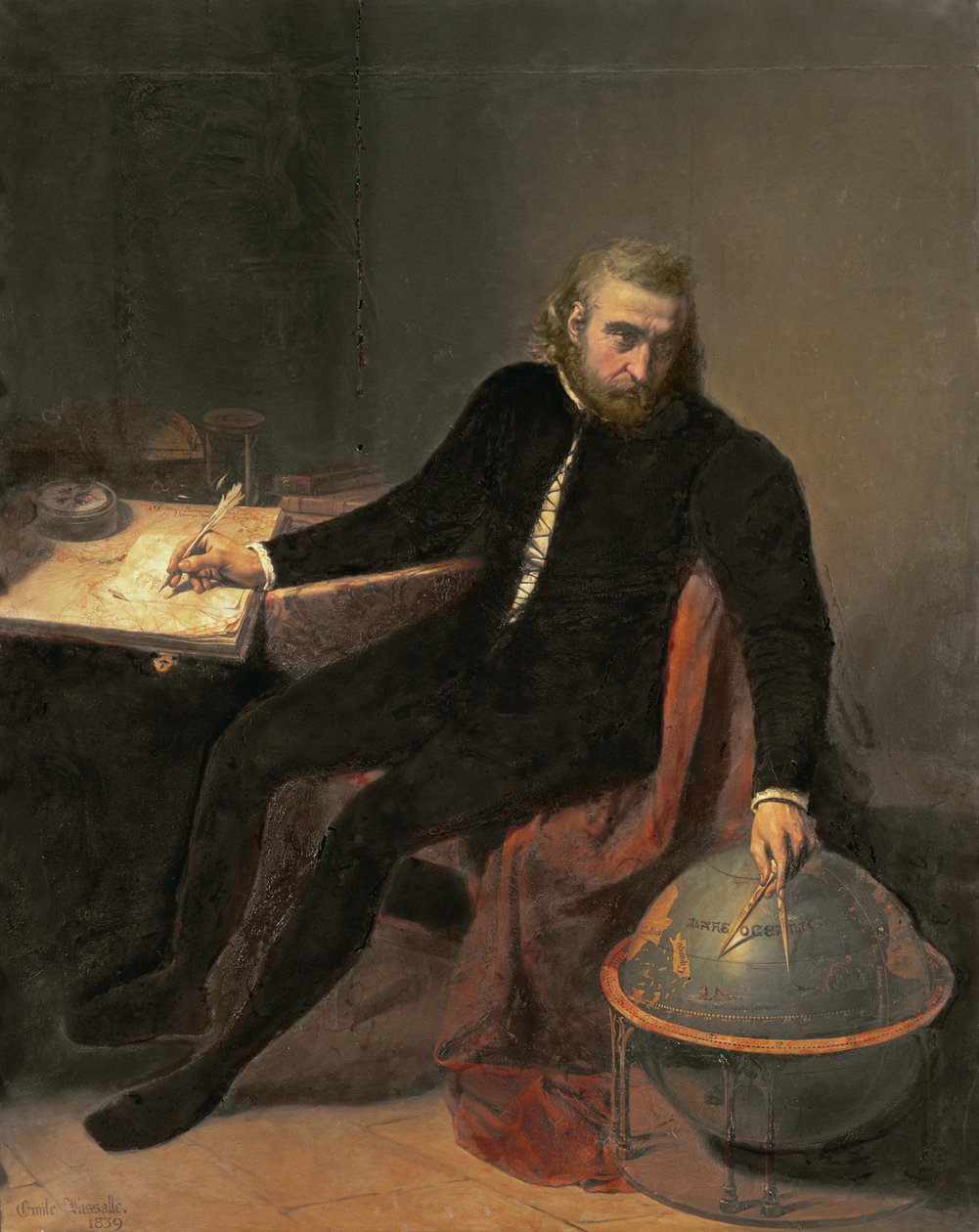 Christoffel Columbus, 1839 door Emile Lassalle
