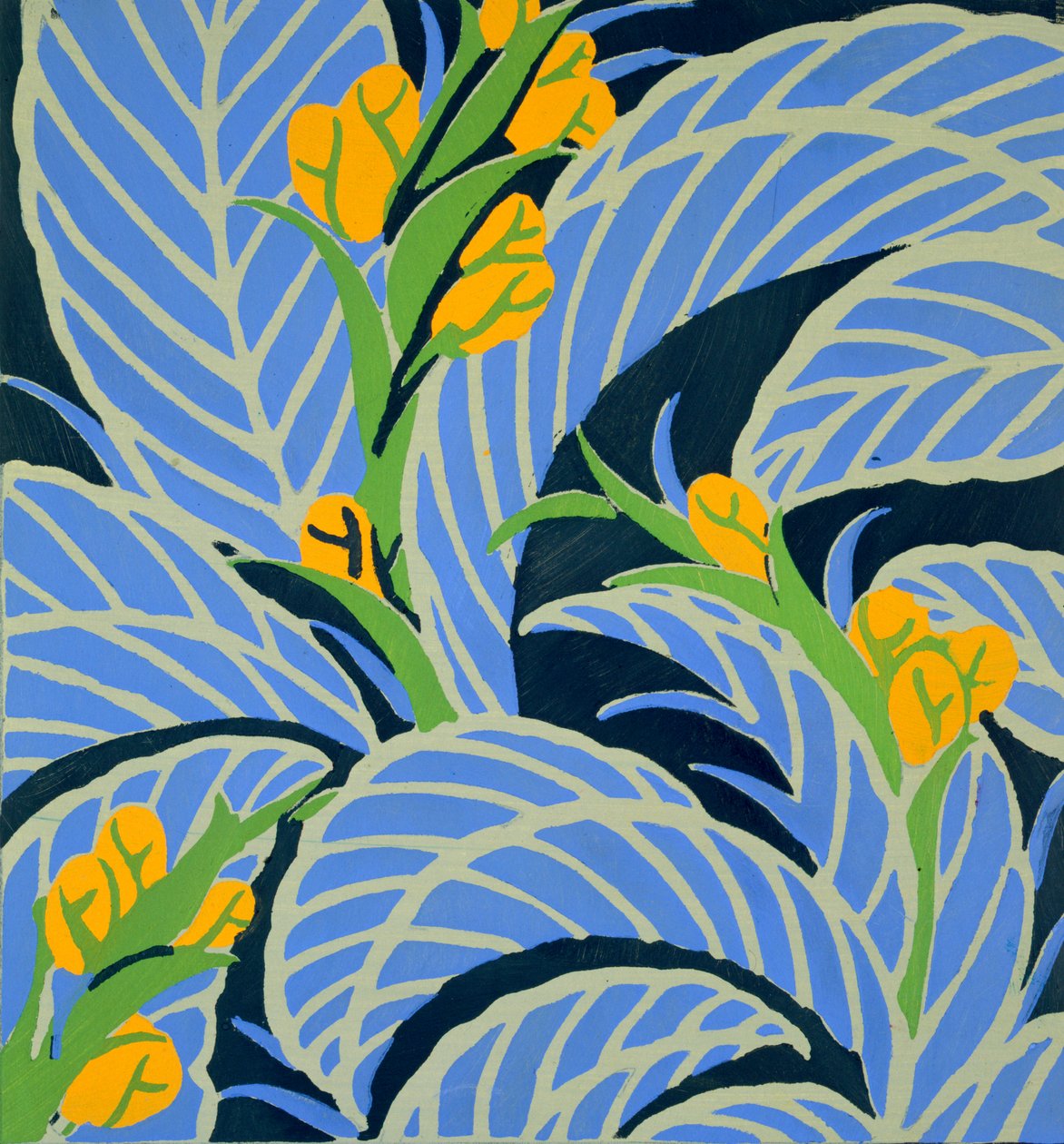 Bloemen en loof, ca.1925 door Émile Allain Séguy