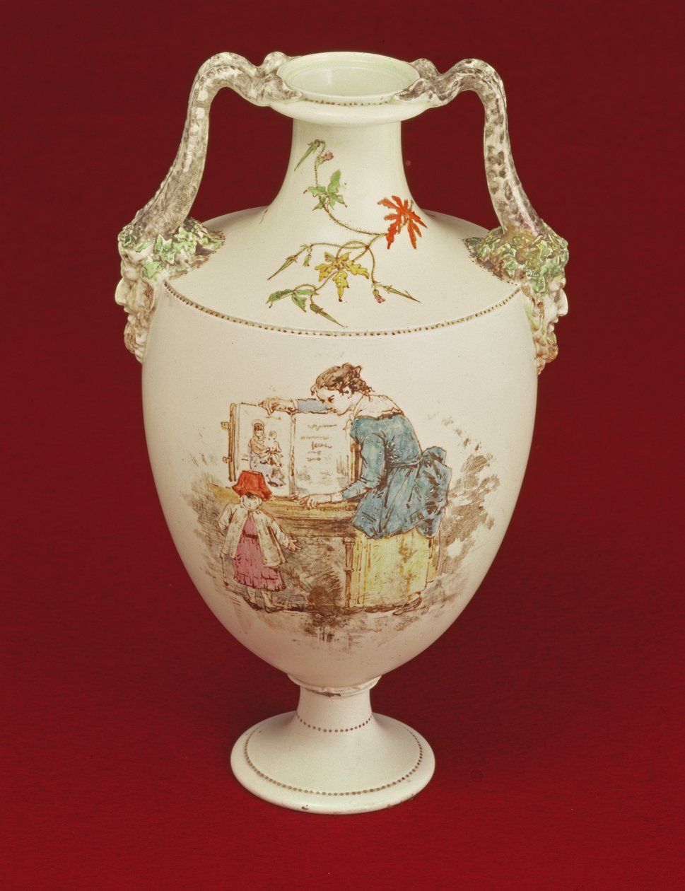 Wedgwood vaas, eind 19e eeuw door Emile Aubert Lessore