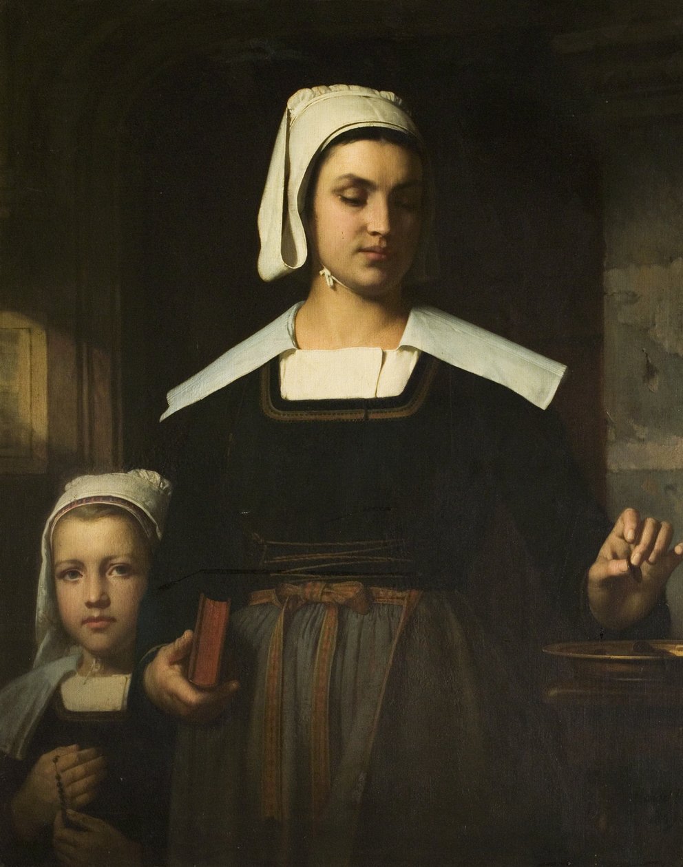 De penning van de weduwe, 1869 door Emile Auguste Hublin
