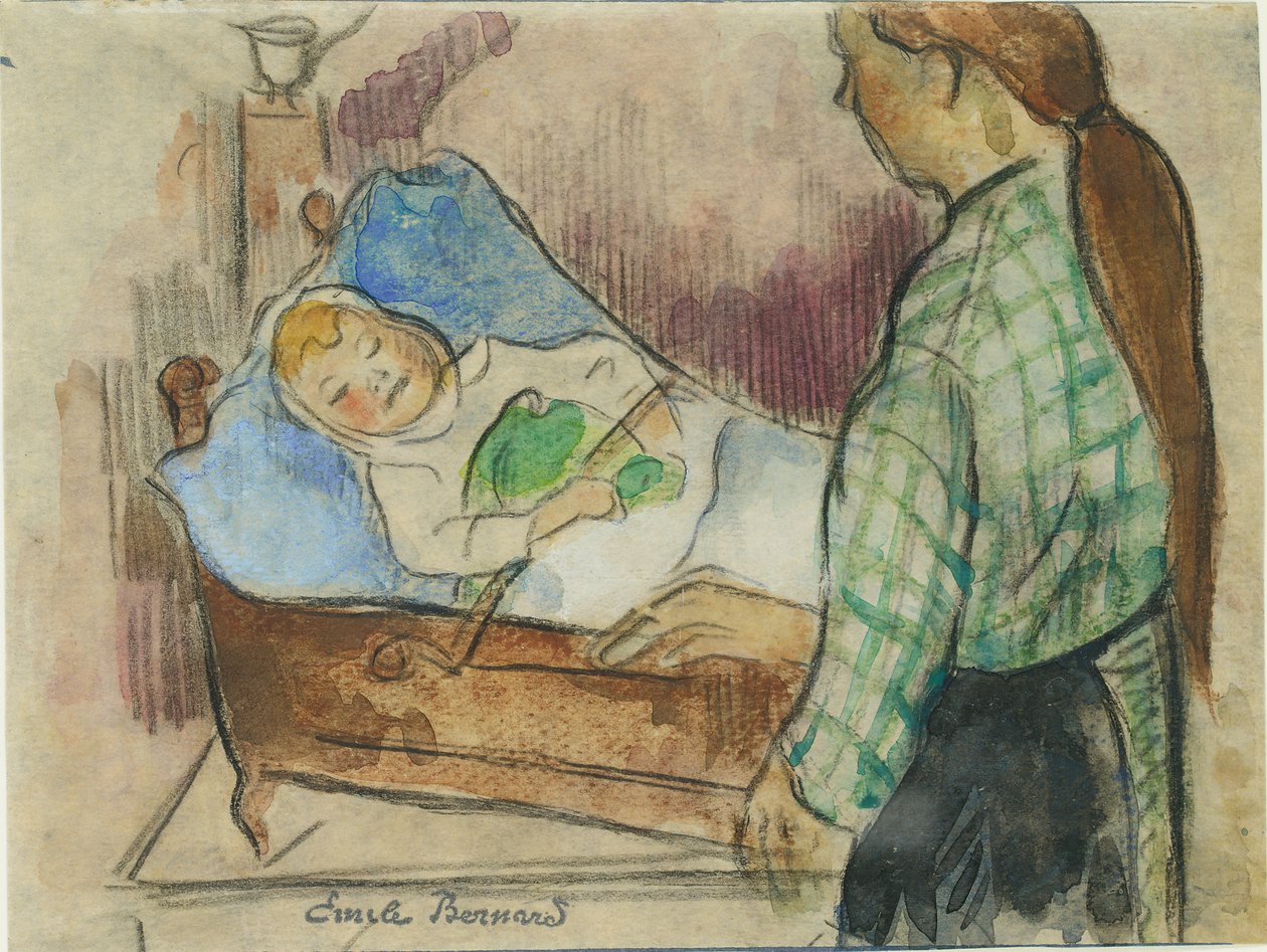 Bedtijd door Emile Bernard