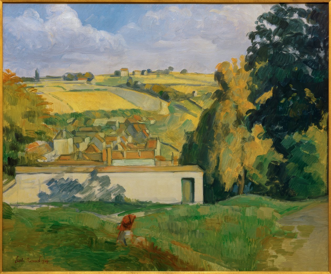 Uitzicht vanaf een heuvel op Tonnerre door Emile Bernard