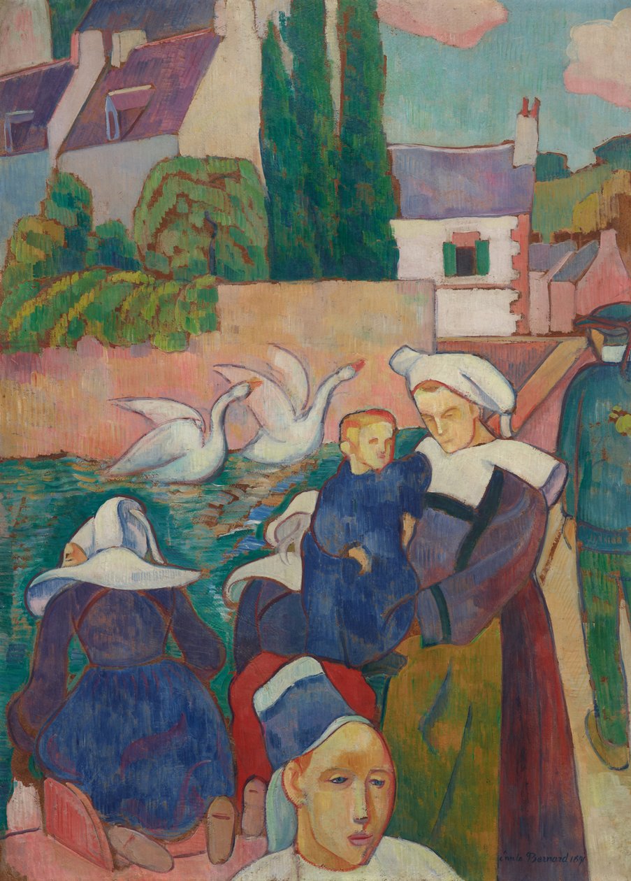 Brug bij Pont-Aven door Emile Bernard
