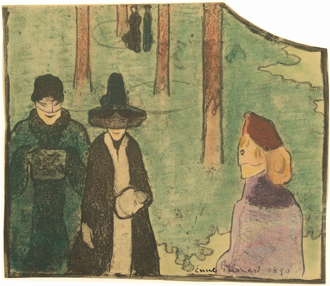 In het bos door Emile Bernard