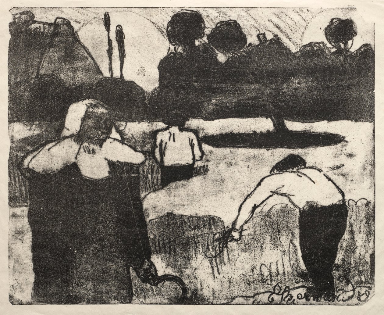 Les Bretonneries: De Oogsters (Les Moissonneurs) door Emile Bernard