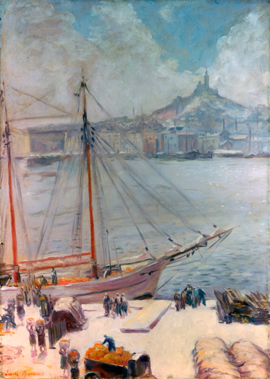 Marseille Quay, 1929 door Emile Bernard