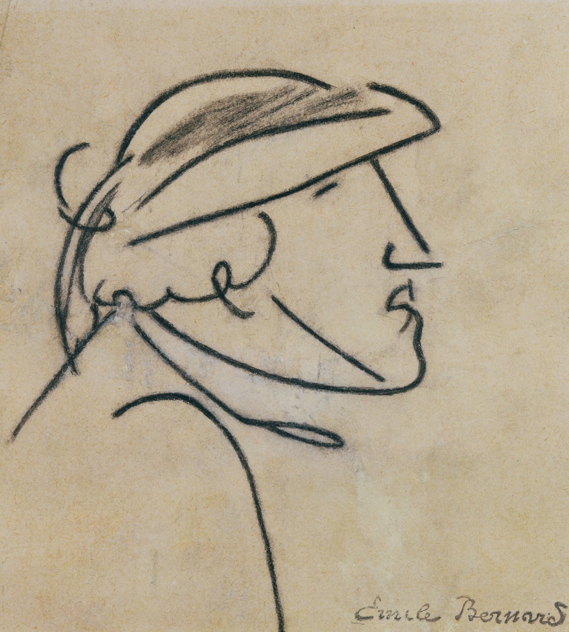 Studie van een Bretonse man door Emile Bernard