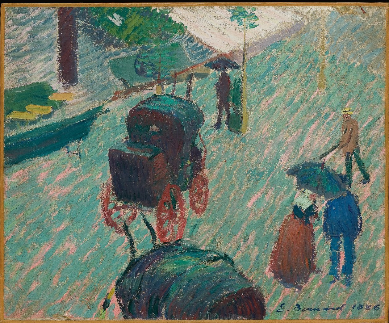 De openbare tuin, Mayenne door Emile Bernard