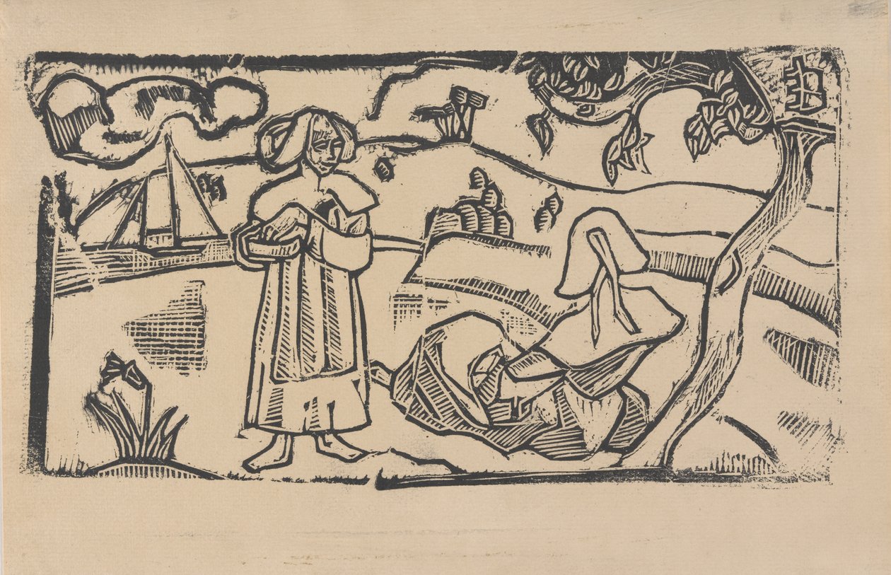 Twee Bretonse Vrouwen, ca. 1891 door Emile Bernard