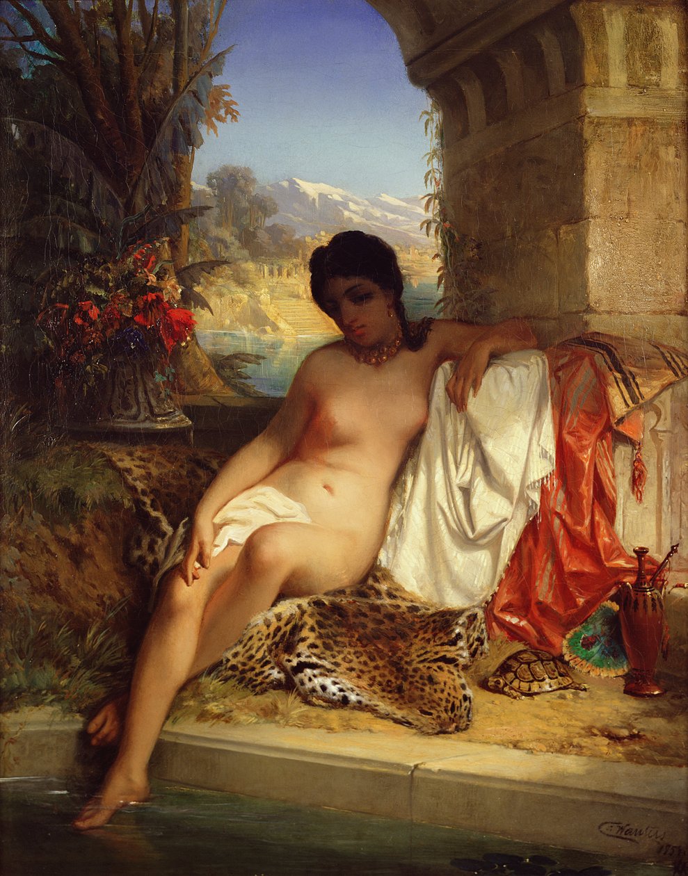 Odalisque door Emile Charles Wauters