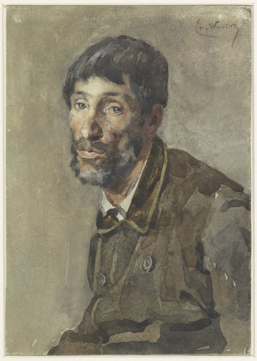 Portret van een man door Emile Charles Wauters