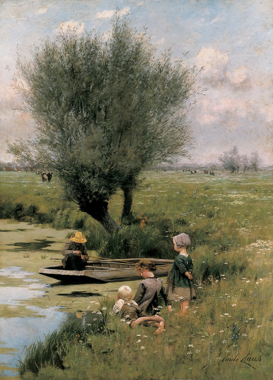 Aan de Rivieroever door Emile Claus