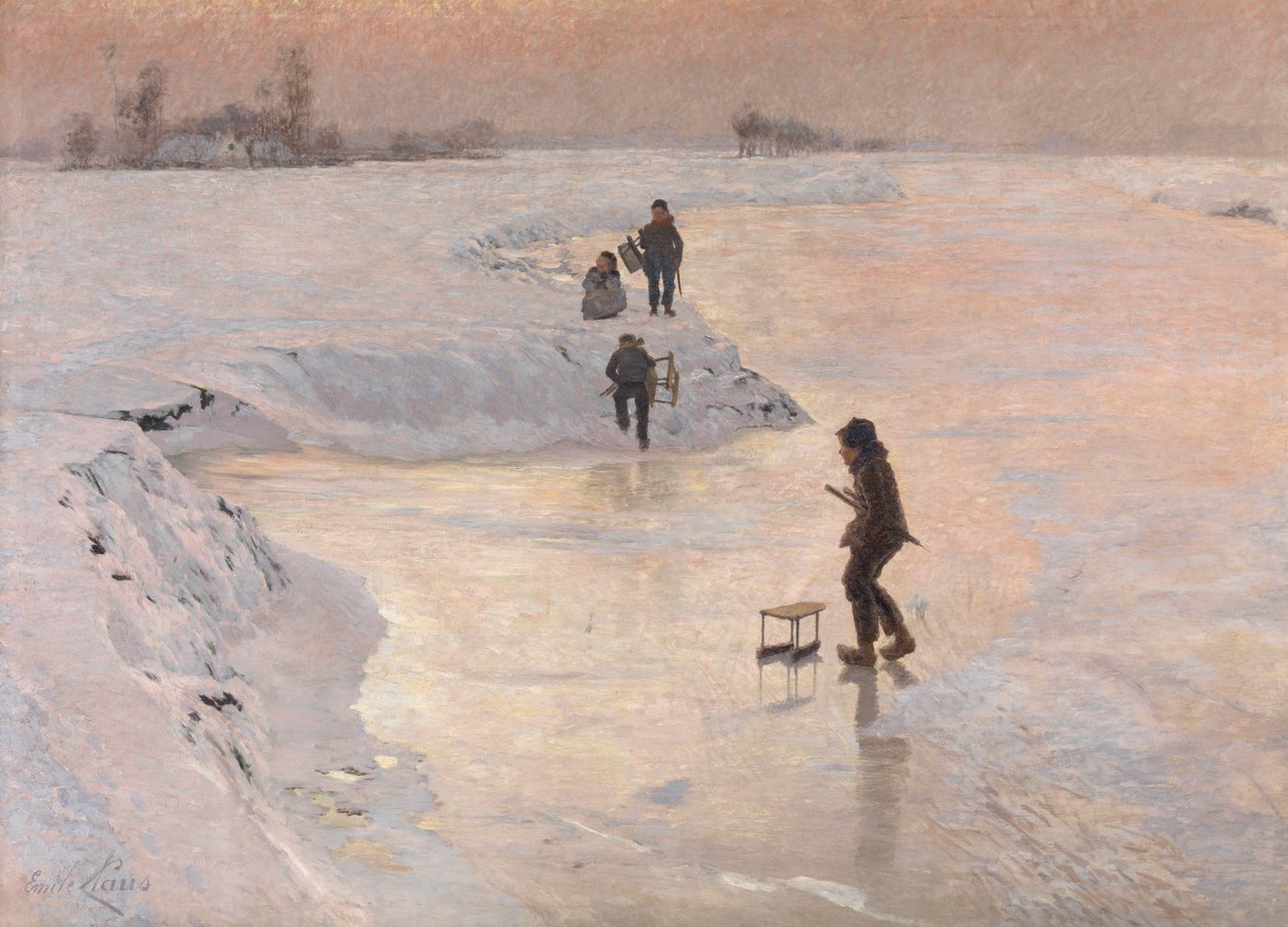 Schaatsers door Emile Claus