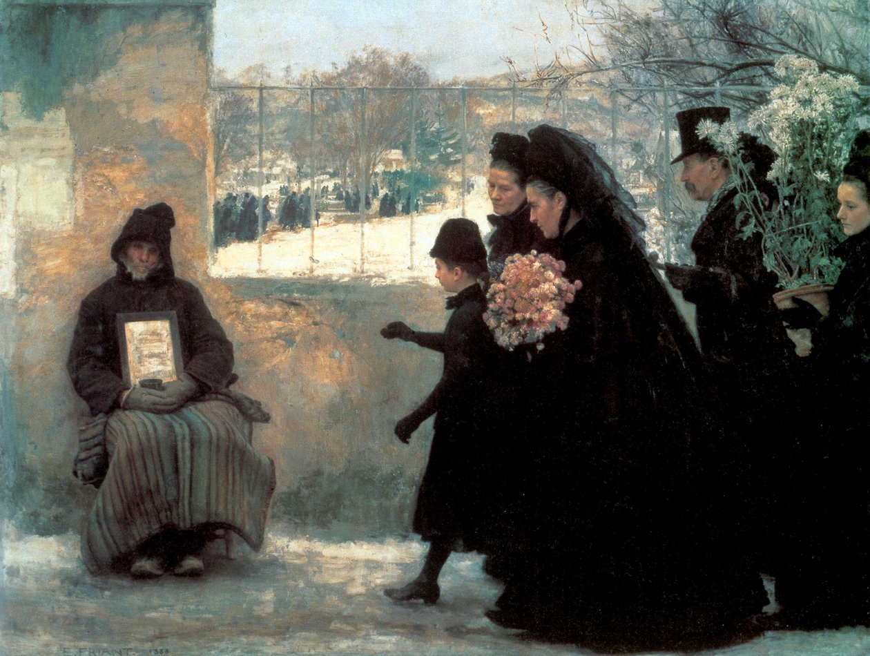 Allerheiligen, 1888 door Emile Friant