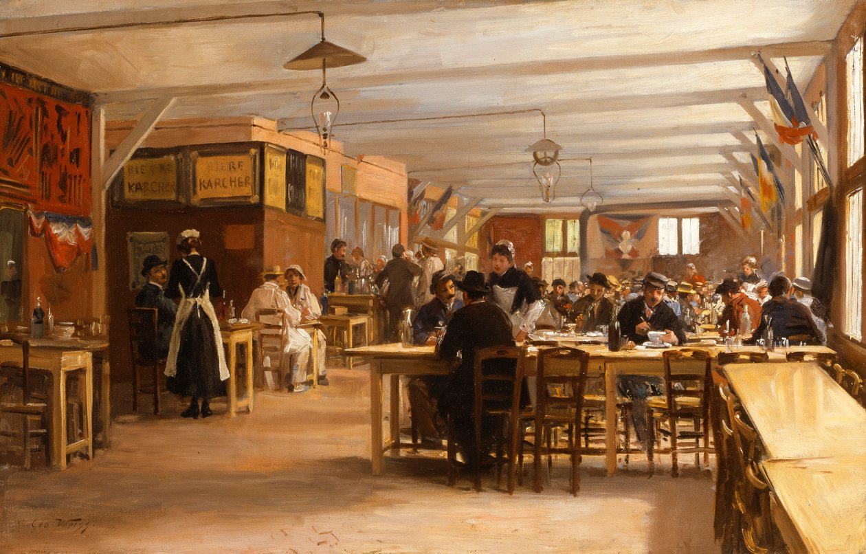 Het café door Emile Georges Weiss