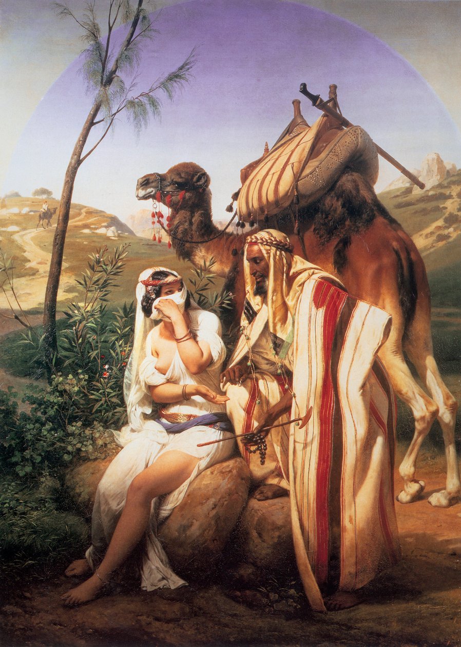 Juda en Tamar, 1840 door Emile Jean Horace Vernet