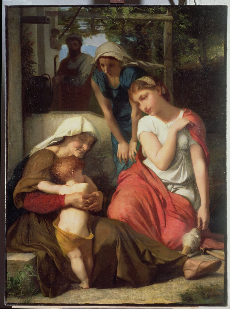 Ruth en Naomi, 1859 door Emile Levy
