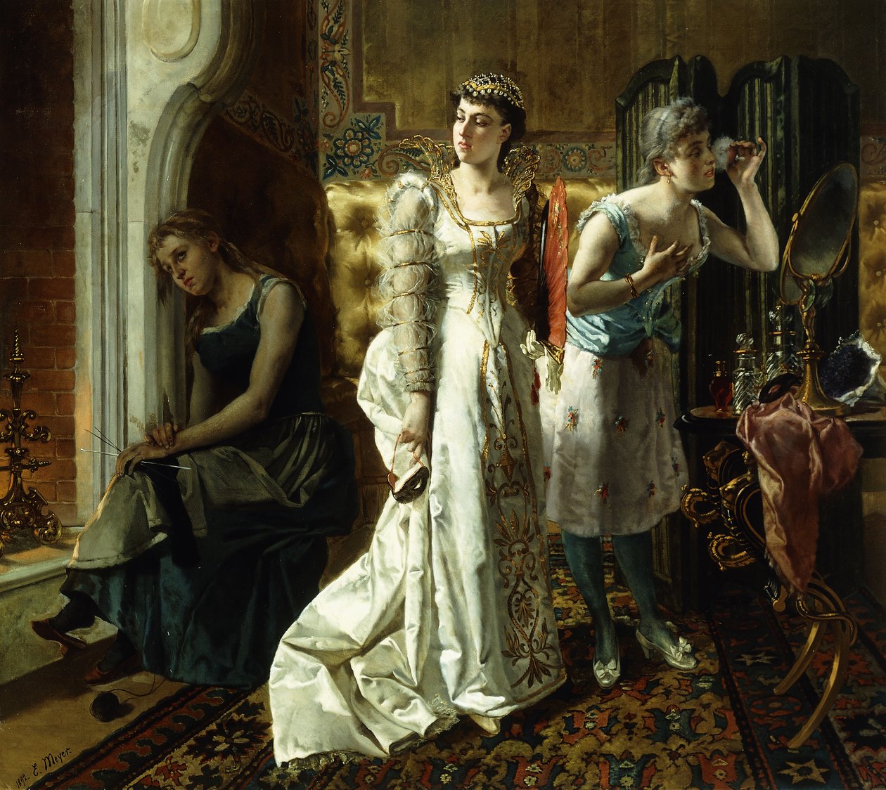 Assepoester en haar gemene zussen, 1892 door Emile Meyer