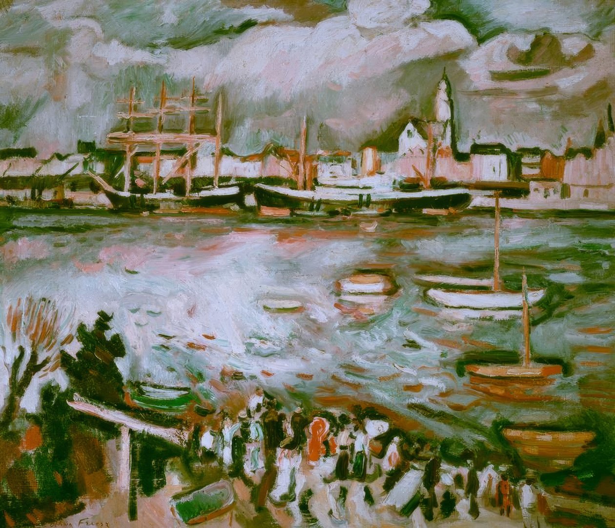 Haven van Antwerpen door Emile Othon Friesz