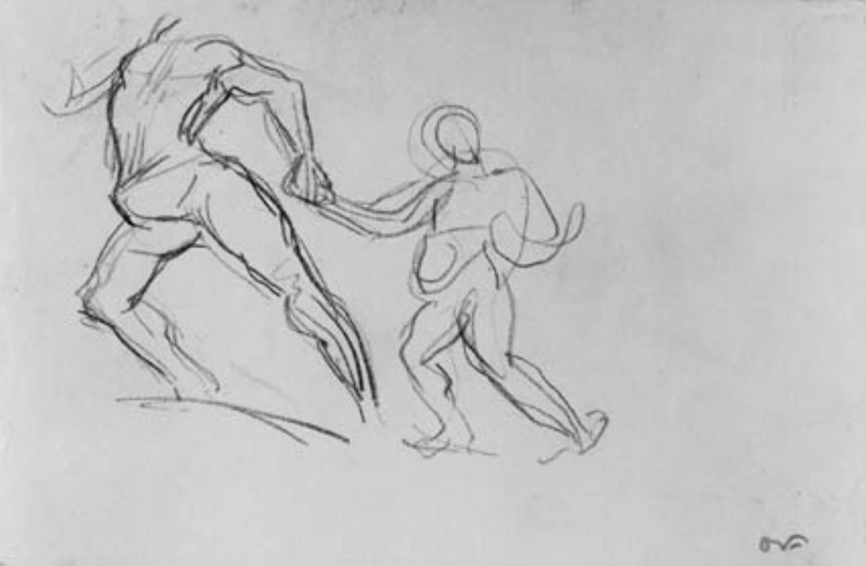 Twee figuren in beweging door Emile Othon Friesz