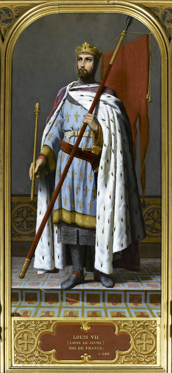 Koning Lodewijk VII van Frankrijk 1120-1180, 1842 door Emile Signol