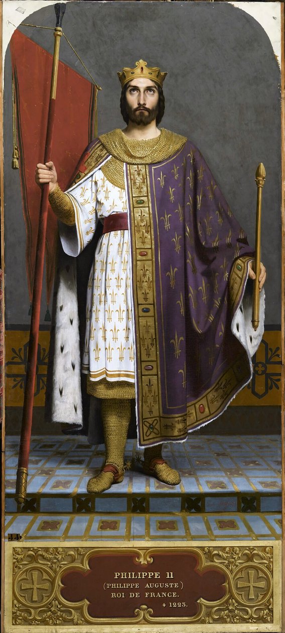 Koning Filips II van Frankrijk 1165-1223, 1840s door Emile Signol