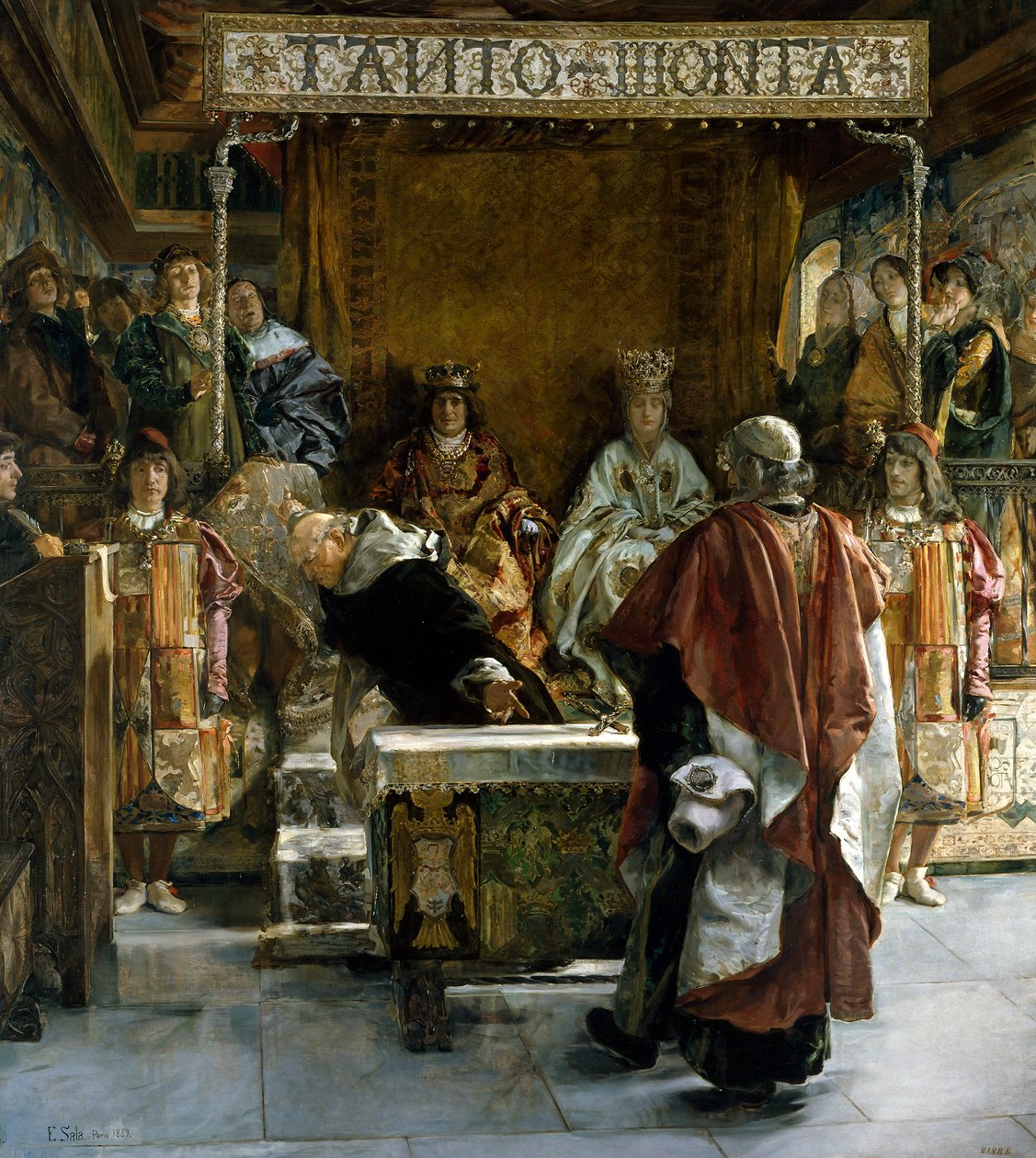 Uitdrijving van de Joden uit Spanje (1492) door Emilio Sala Francés