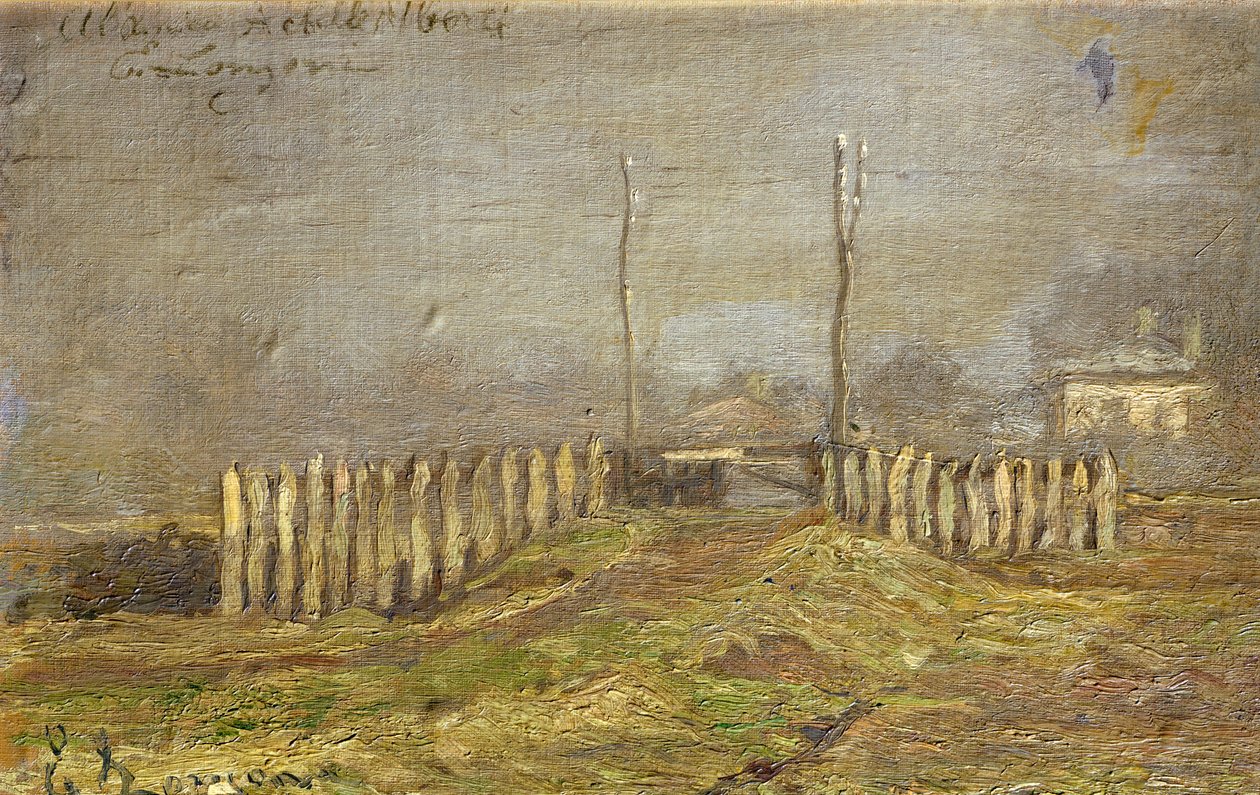 Platteland in Lombardije door Emilio Longoni