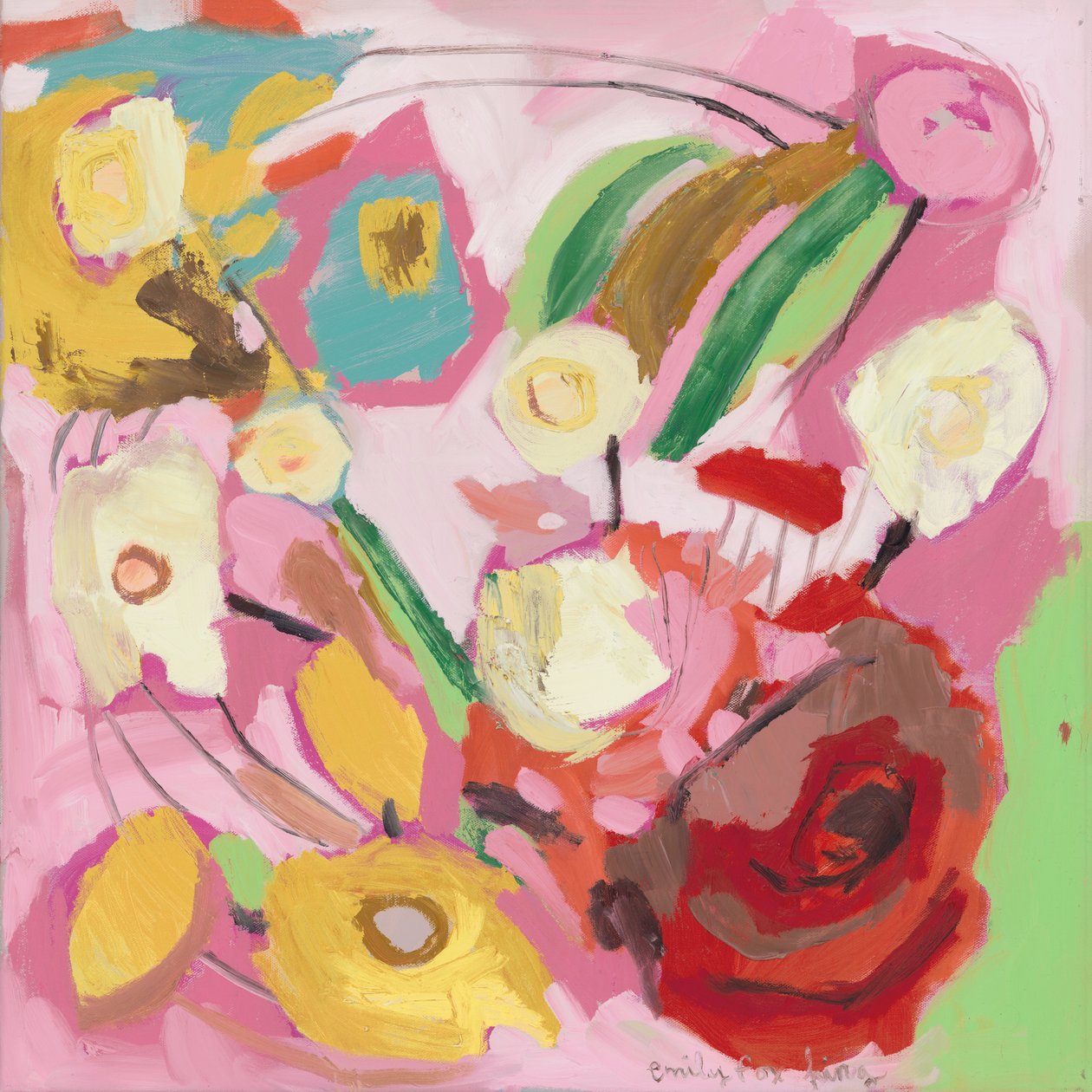 EFK0048, 2018 (olieverf op doek) door Emily Fox King
