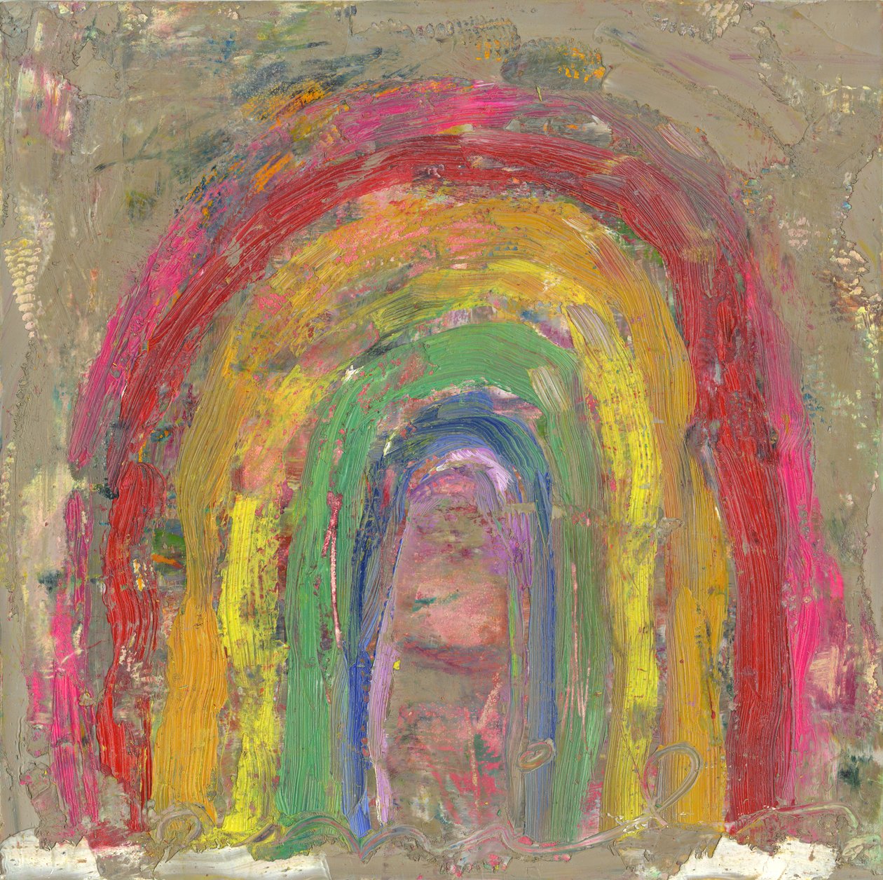 Regenboog, 2021 (olieverf op doek) door Emily Fox King