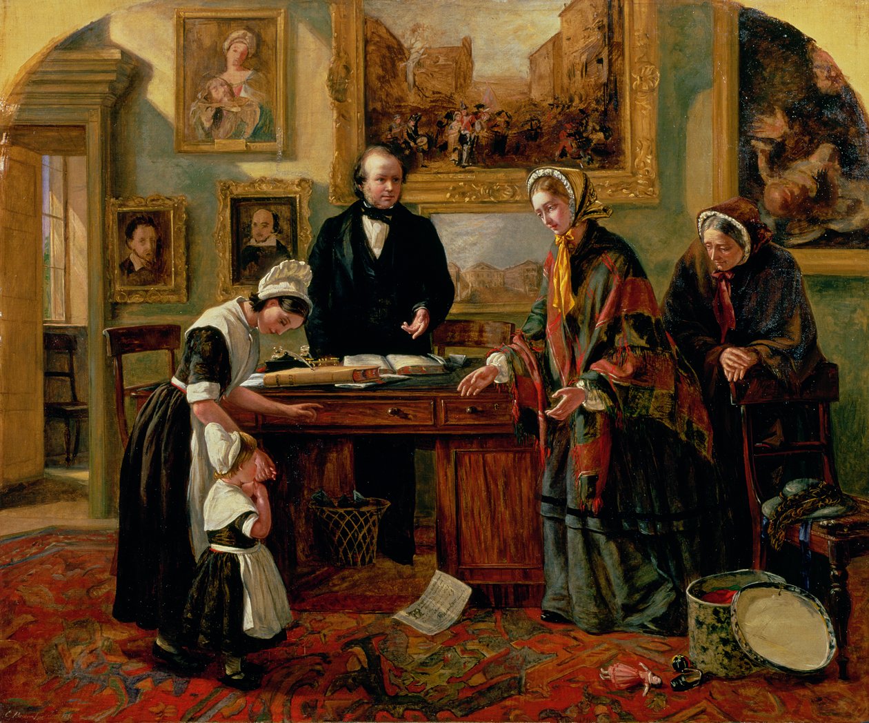Het vondeling teruggebracht naar zijn moeder, 1858 door Emma Brownlow