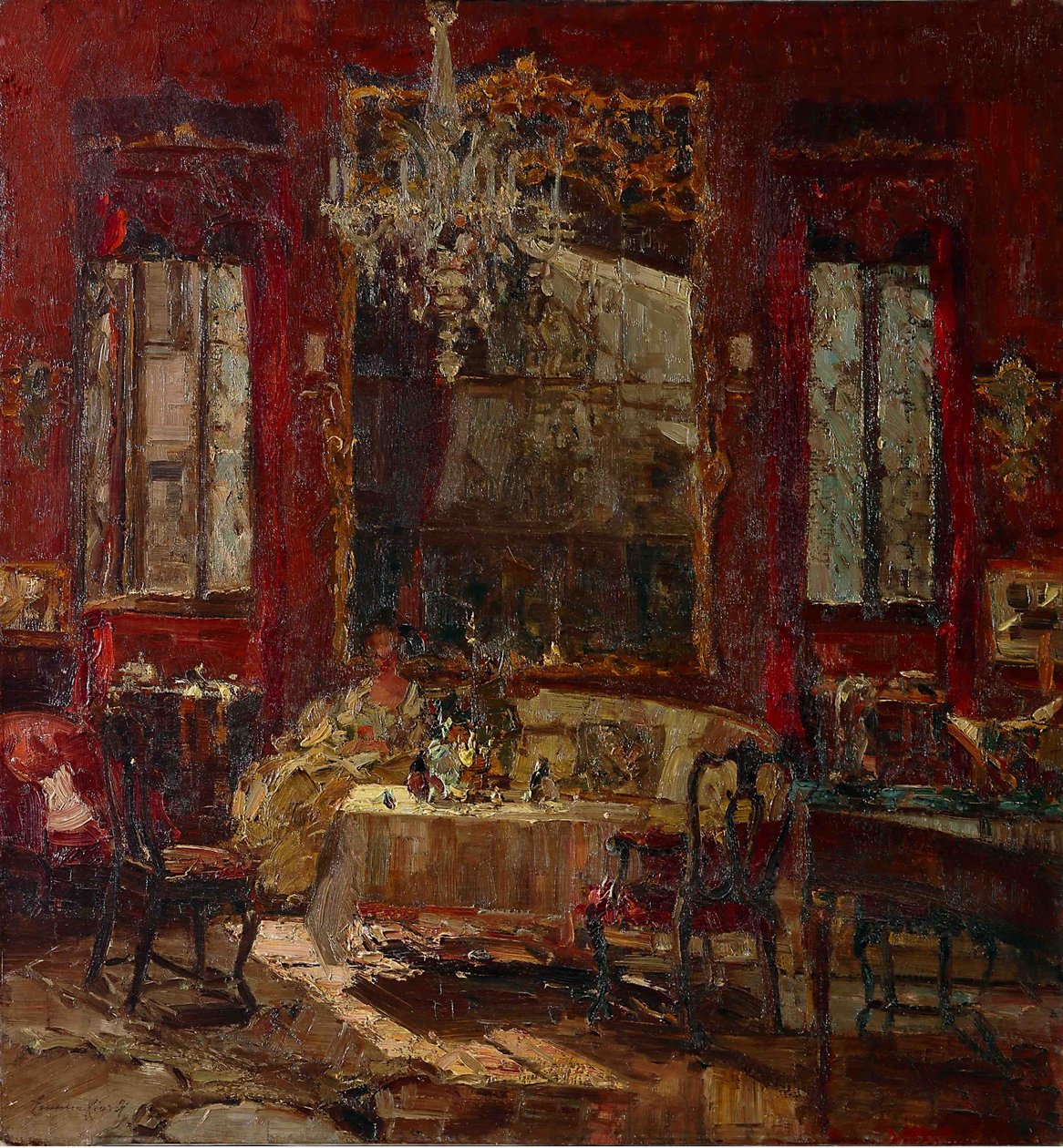 Rode kamer, c. 1922 door Emma Ciardi