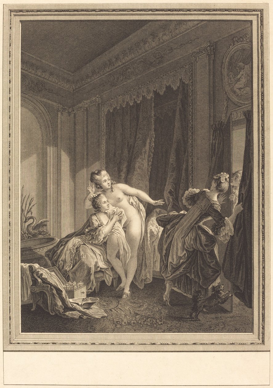 De avond door Emmanuel Jean Nepomucène de Ghendt after Pierre Antoine Baudouin
