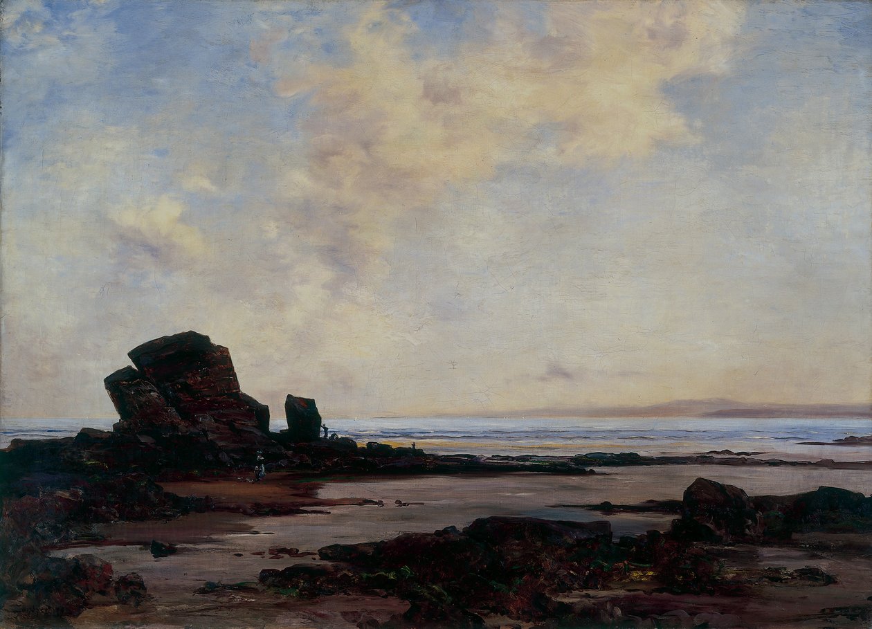 Baai van Douarnenez bij eb door Emmanuel Lansyer