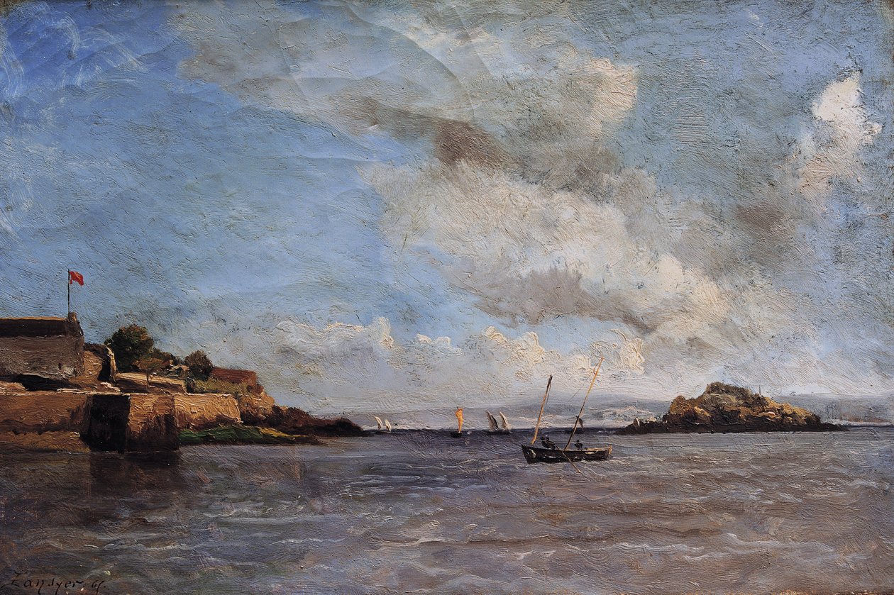 Douarnenez, marine, augustus 1865 door Emmanuel Lansyer