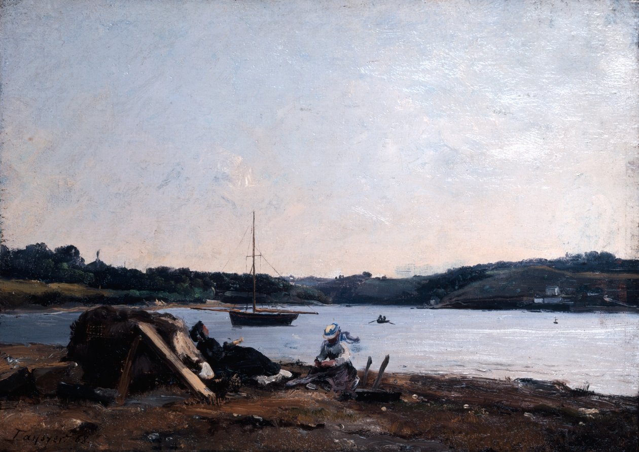 Monding van de rivier, 1868 door Emmanuel Lansyer