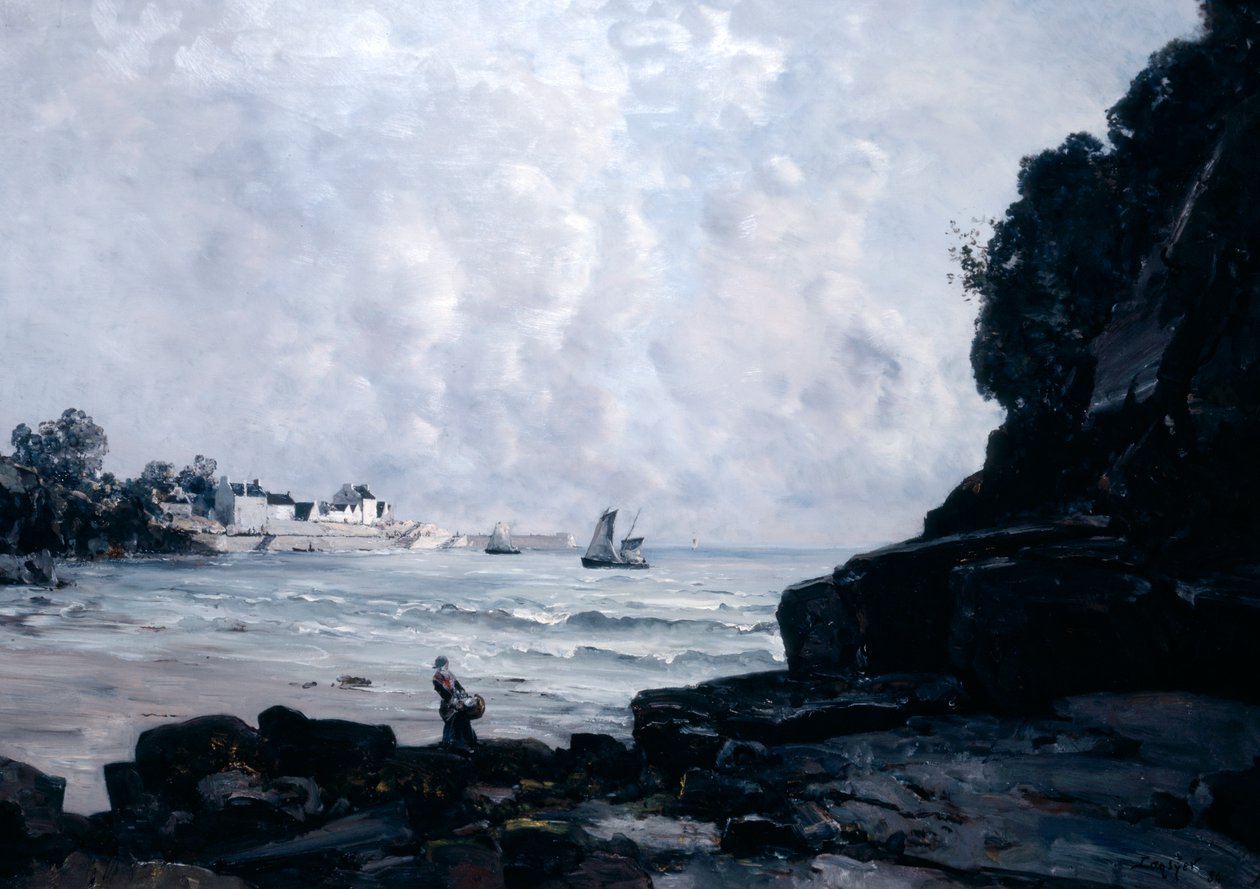 De haven van Douarnenez door Emmanuel Lansyer