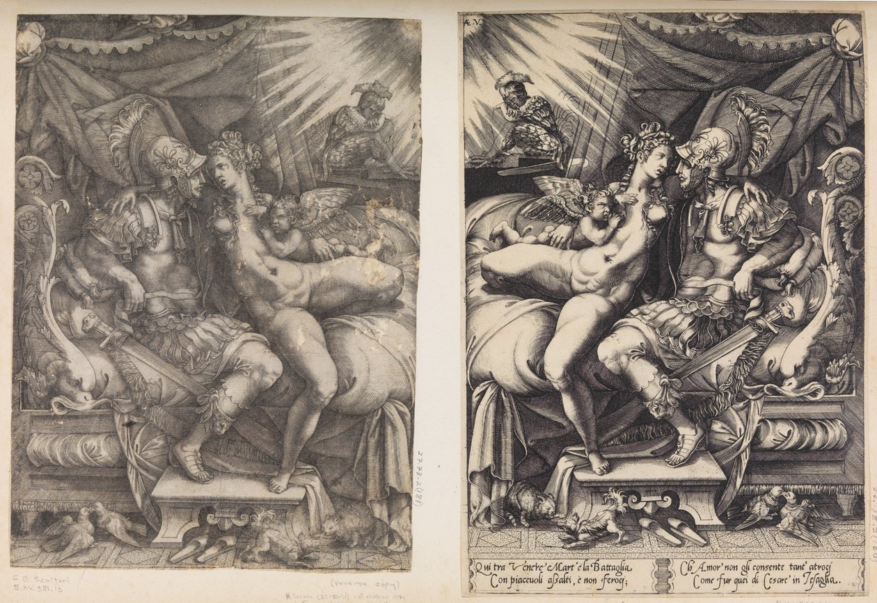 Mars en Venus door Enea Vico