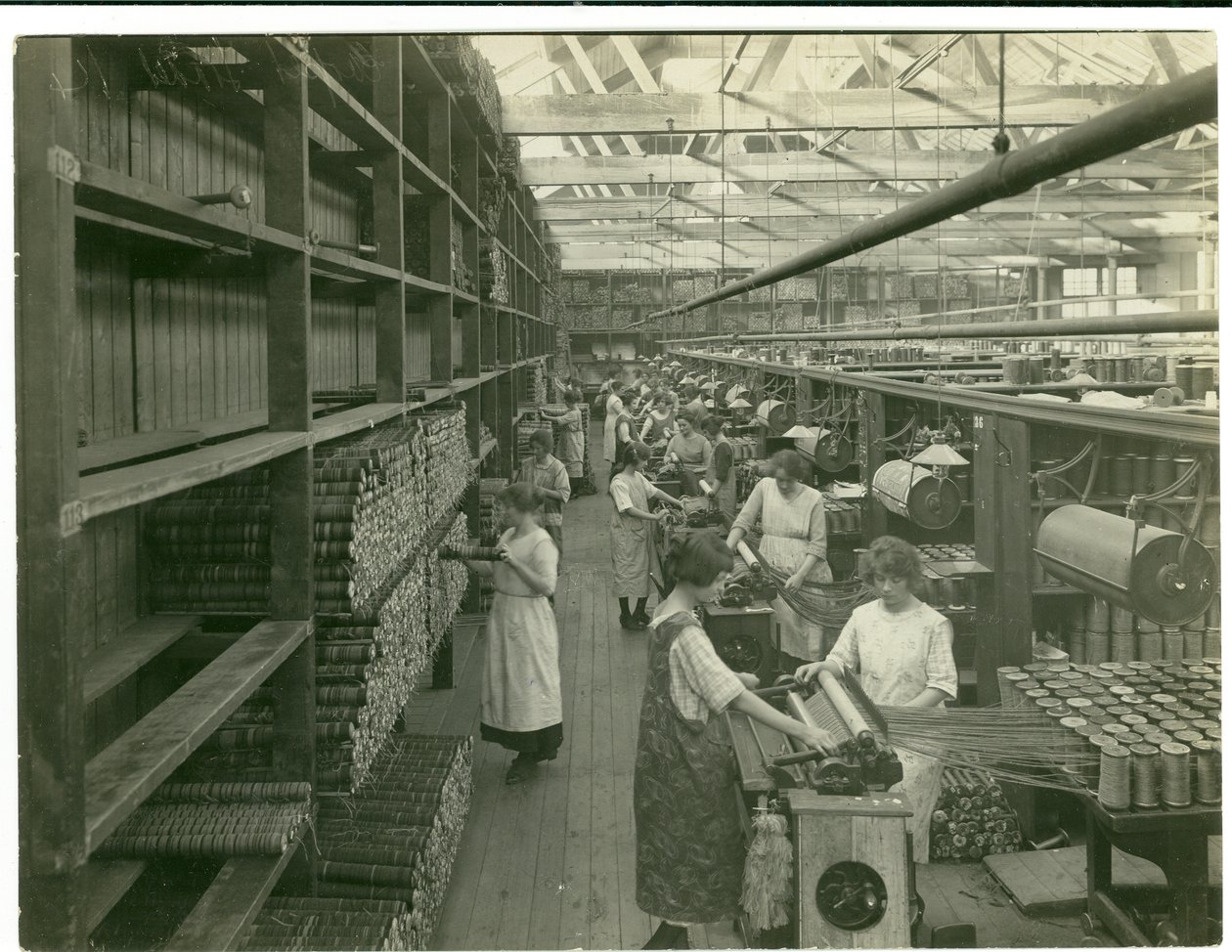 Axminster spoelinstelling, tapijtfabriek, 1923 door English Photographer